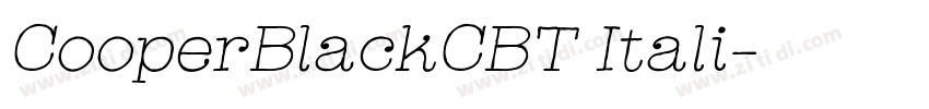 CooperBlackCBT Itali字体转换 CooperBlackCBT Itali字体转换